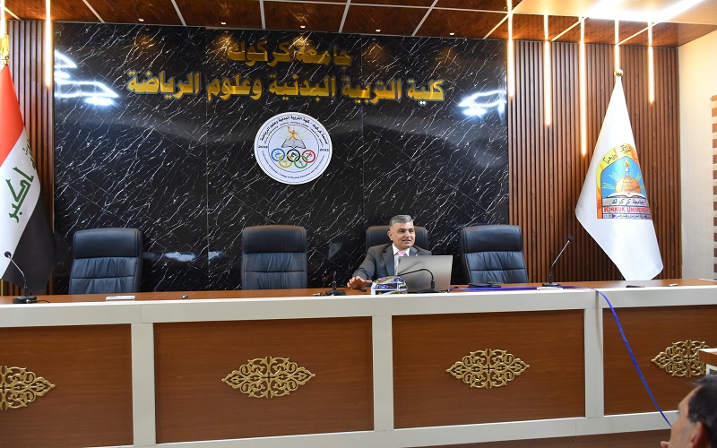 كلية التربية البدنية وعلوم الرياضة تنظم ورشة عمل نوعية عن الية كتابة عناوين البحوث العلمية لطلبة الدراسات العليا  