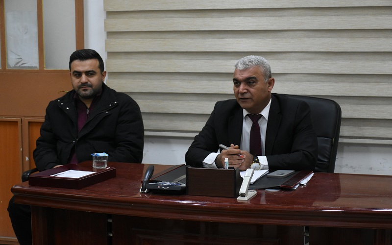 رئيس فرع الالعاب الفردية يعقد اجتماعا مع اعضاء الهيئة التدريسية في كلية التربية البدنية وعلوم الرياضة 