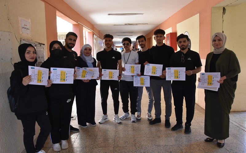 كلية التربية البدنية وعلوم الرياضة تنظم حملة لمحاربة الامية الثقافية 