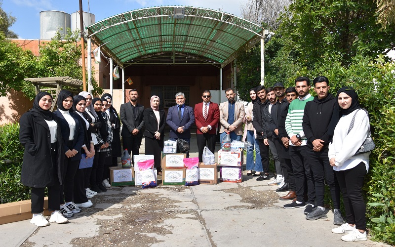 كلية التربية البدنية وعلوم الرياضة تجري زيارة الى دار المسنين في كركوك 