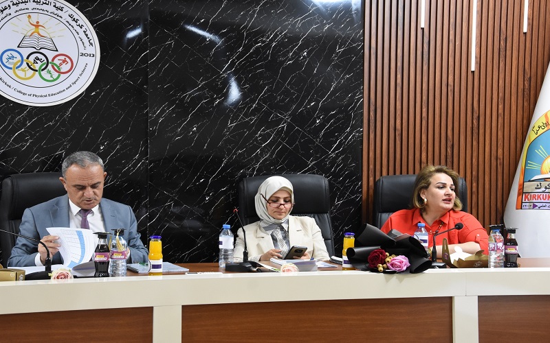 التربية البدنية وعلوم الرياضة تناقش مشاريع بحوث تخرج طلبة المرحلة المنتهية 2024/2023