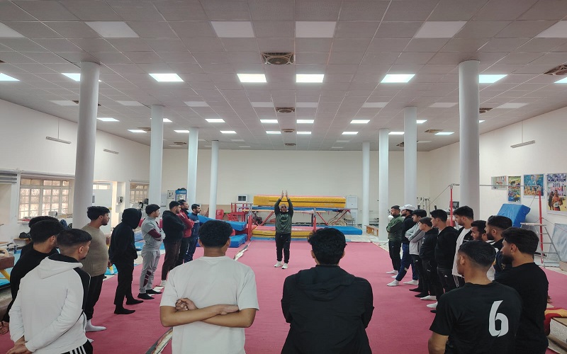 كلية التربية البدنية وعلوم الرياضة تنظم ورشة عمل عن اساسيات الجمناستك