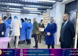 طلبة المرحلة الخامسة يجرون امتحان الجراحة العملي