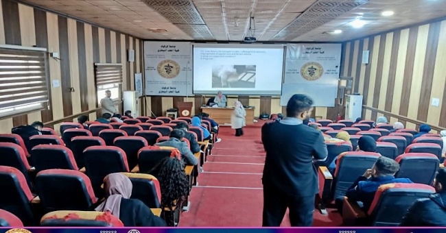 طلبة المراحل المنتهية يجرون اختبار أوسكي في الكلية