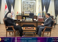 عميد كلية الطب البيطري تستقبل مدير المستشفى البيطري التعليمي في محافظة كركوك 