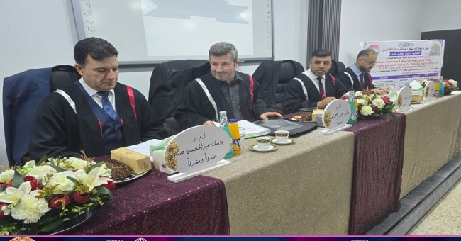 عميد كلية الطب البيطري تشارك ضيفاً في مناقشة رسالة ماجستير 