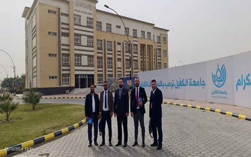 Participation of a delegation from Kirkuk University in a training workshop at Al-Kafeel University.