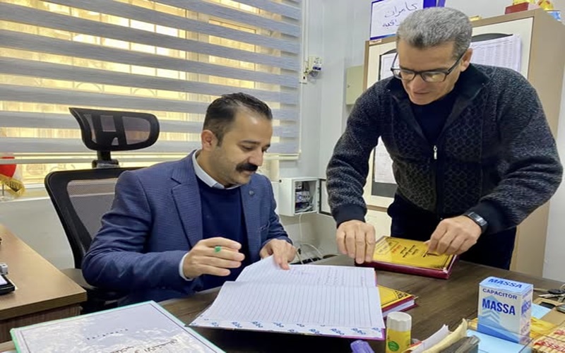 عميد كلية الطب البيطري يتفقد بناية الاقسام الداخلية .