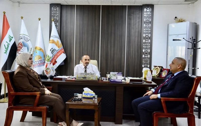 عميد كلية الطب البيطري تزور كلية الزراعة .