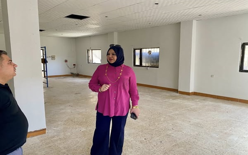 عميد كلية الطب البيطري تتفقد مراحل انجاز العمل في الكلية