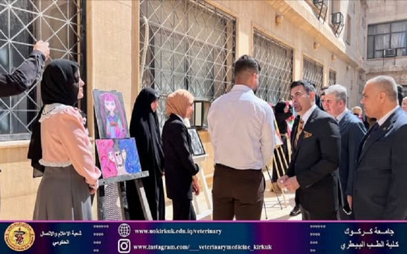 كلية الطب البيطري تشارك في مهرجان الفنون التشكيلية 